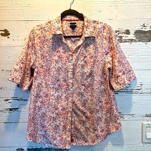 Talbot Size 14 Womens 3/4 Sleeve Colorful Dot Blouse